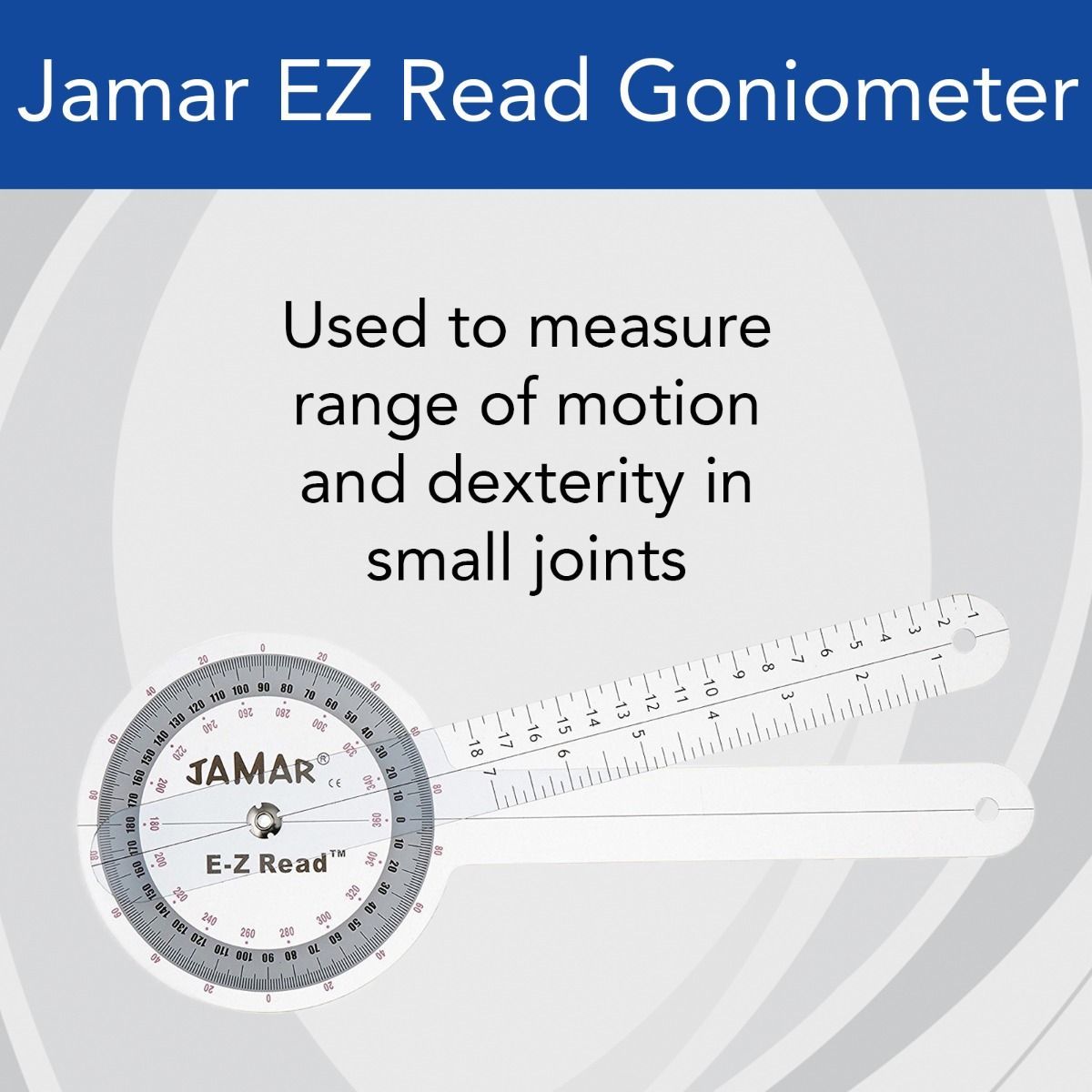 jamar goniometer , manual medical goniometer designed to measure range of motion and dexterity